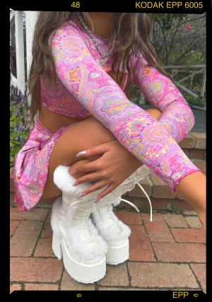 ✿ LILY SHRUG - PINK PAISLEY✿