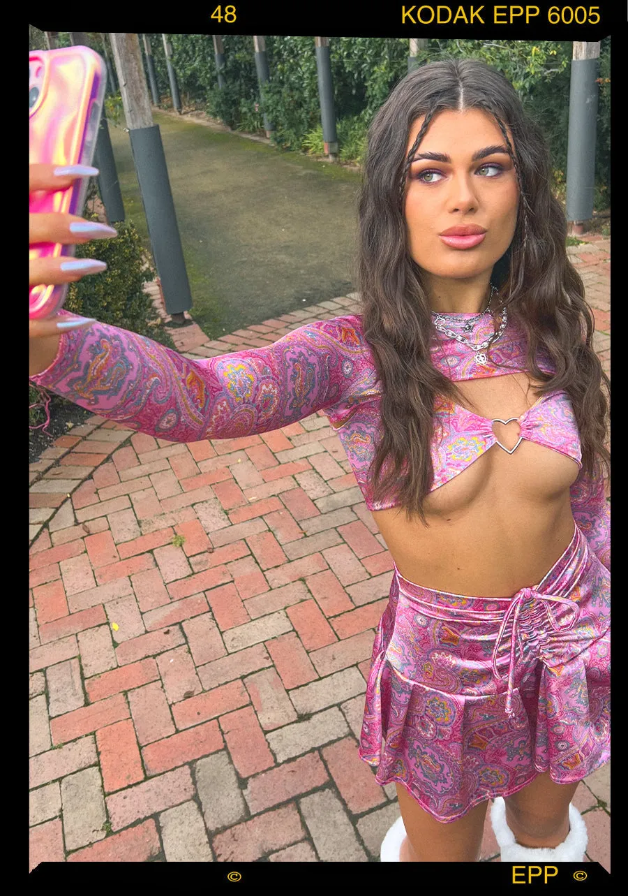 ✿ LILY SHRUG - PINK PAISLEY✿