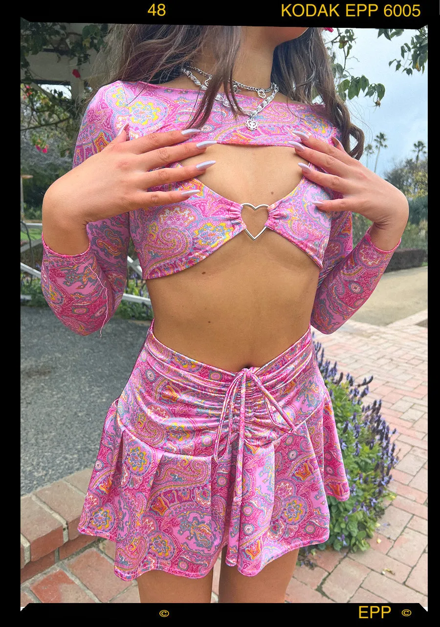✿ LILY SHRUG - PINK PAISLEY✿