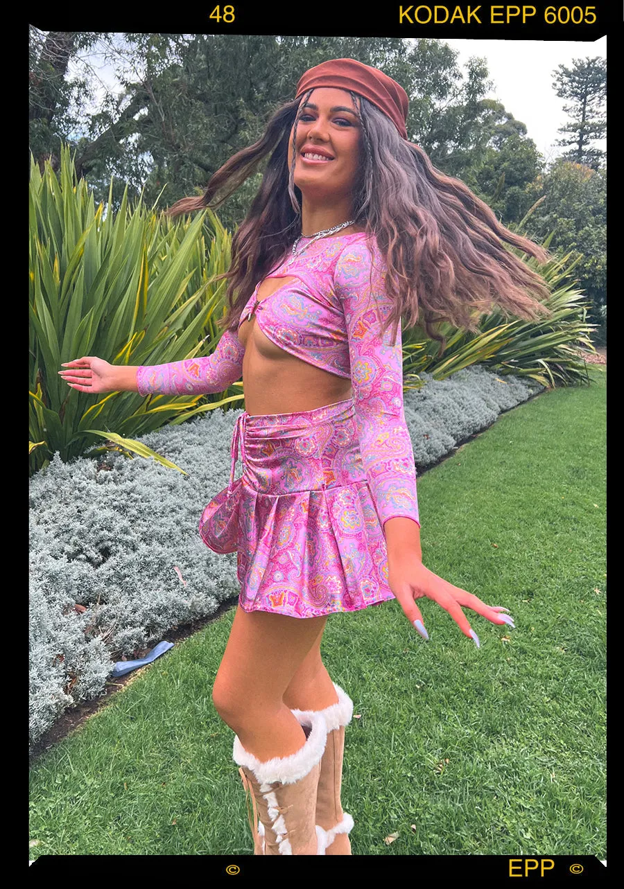 ✿ LILY SHRUG - PINK PAISLEY✿