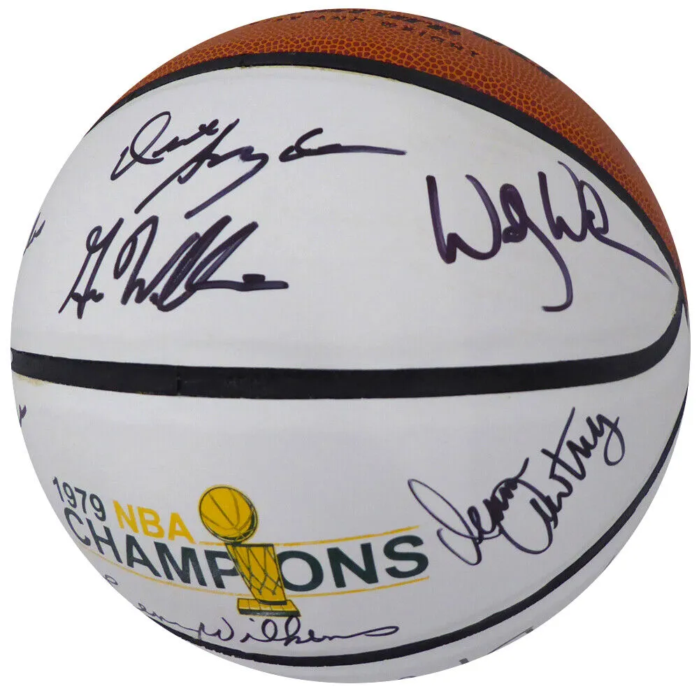 1978-79 NBA CHAMP SUPERSONICS AUTOGRAPHED BASKETBALL 9 SIGS WILKENS MCS 145851