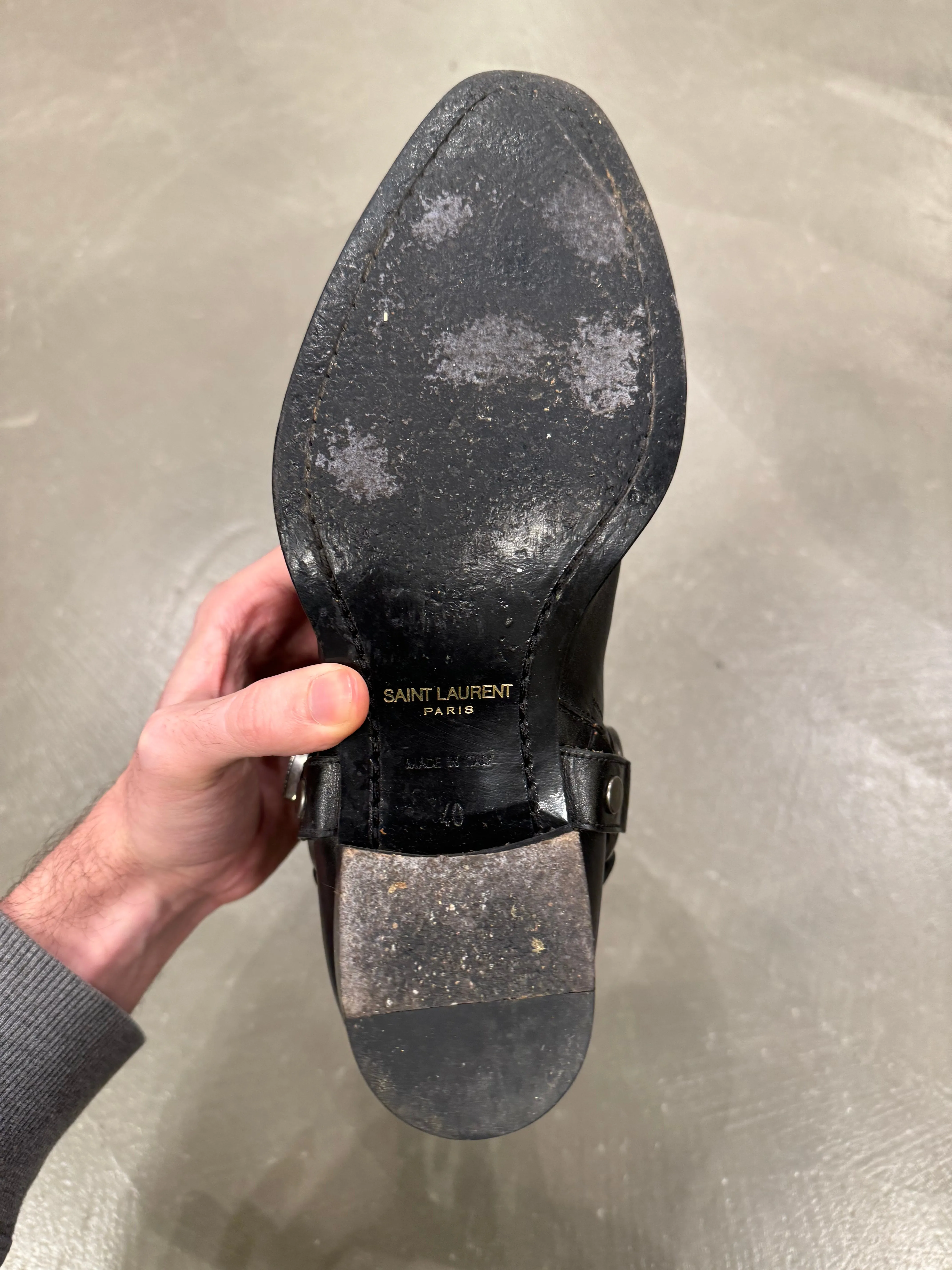 2010s Saint Laurent Paris Western leather boots