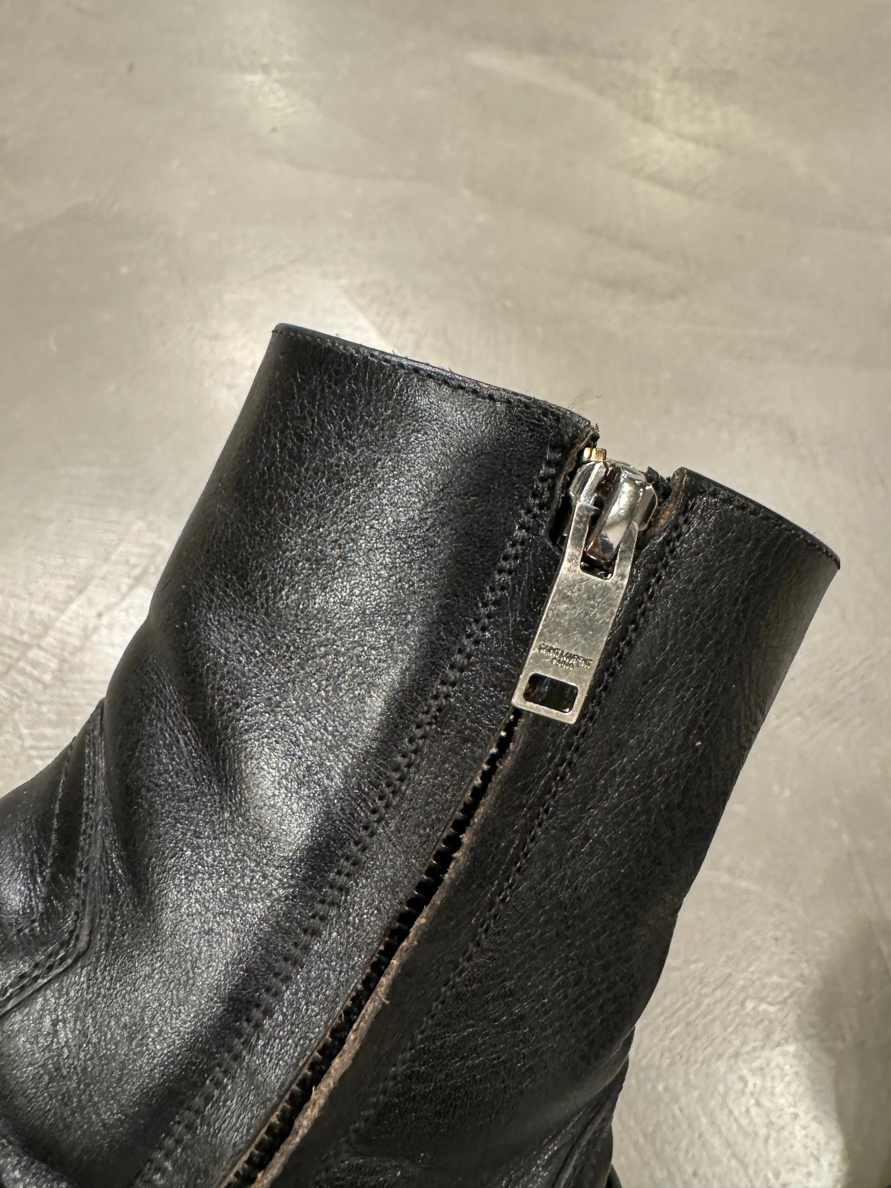 2010s Saint Laurent Paris Western leather boots