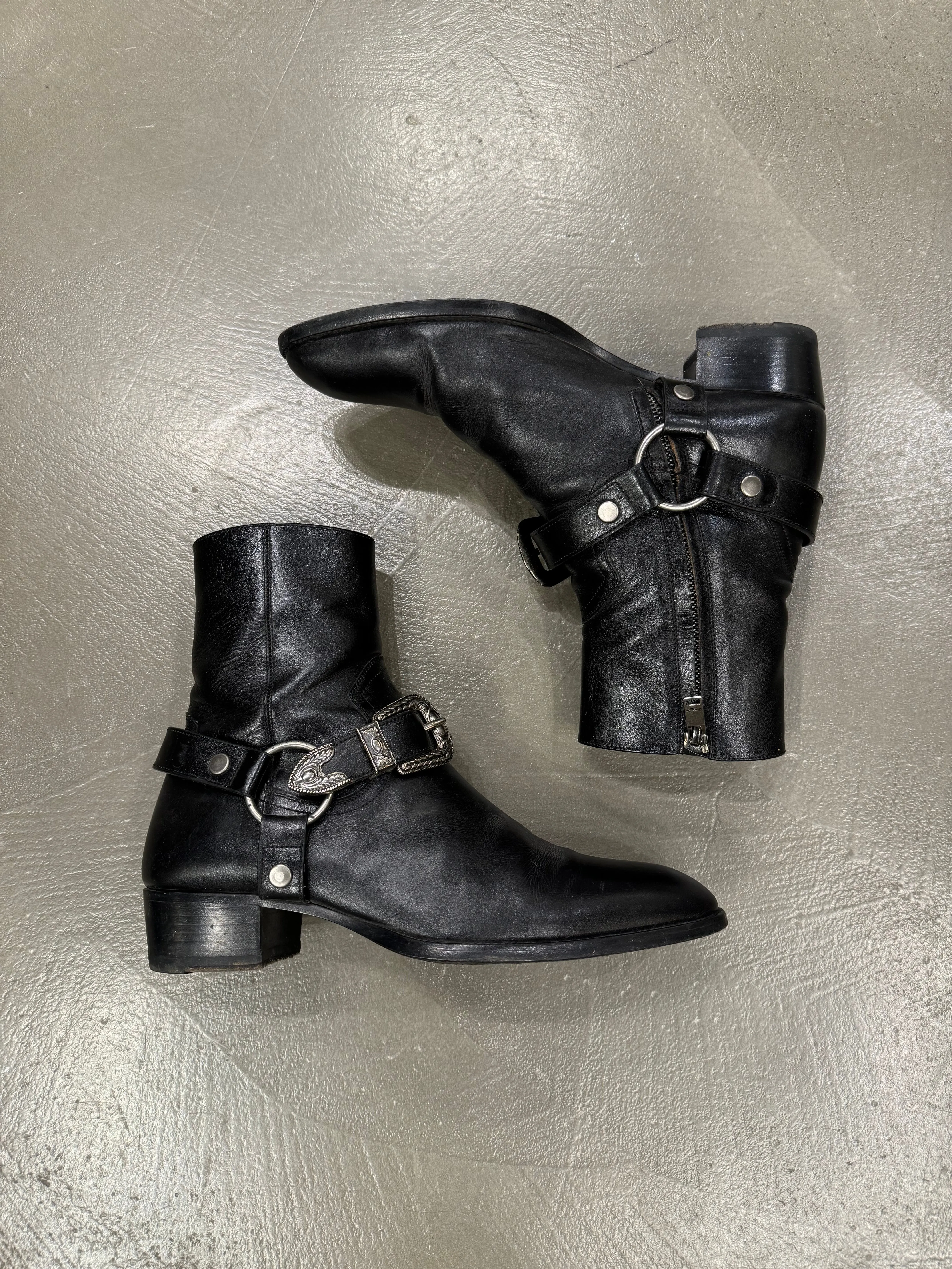 2010s Saint Laurent Paris Western leather boots