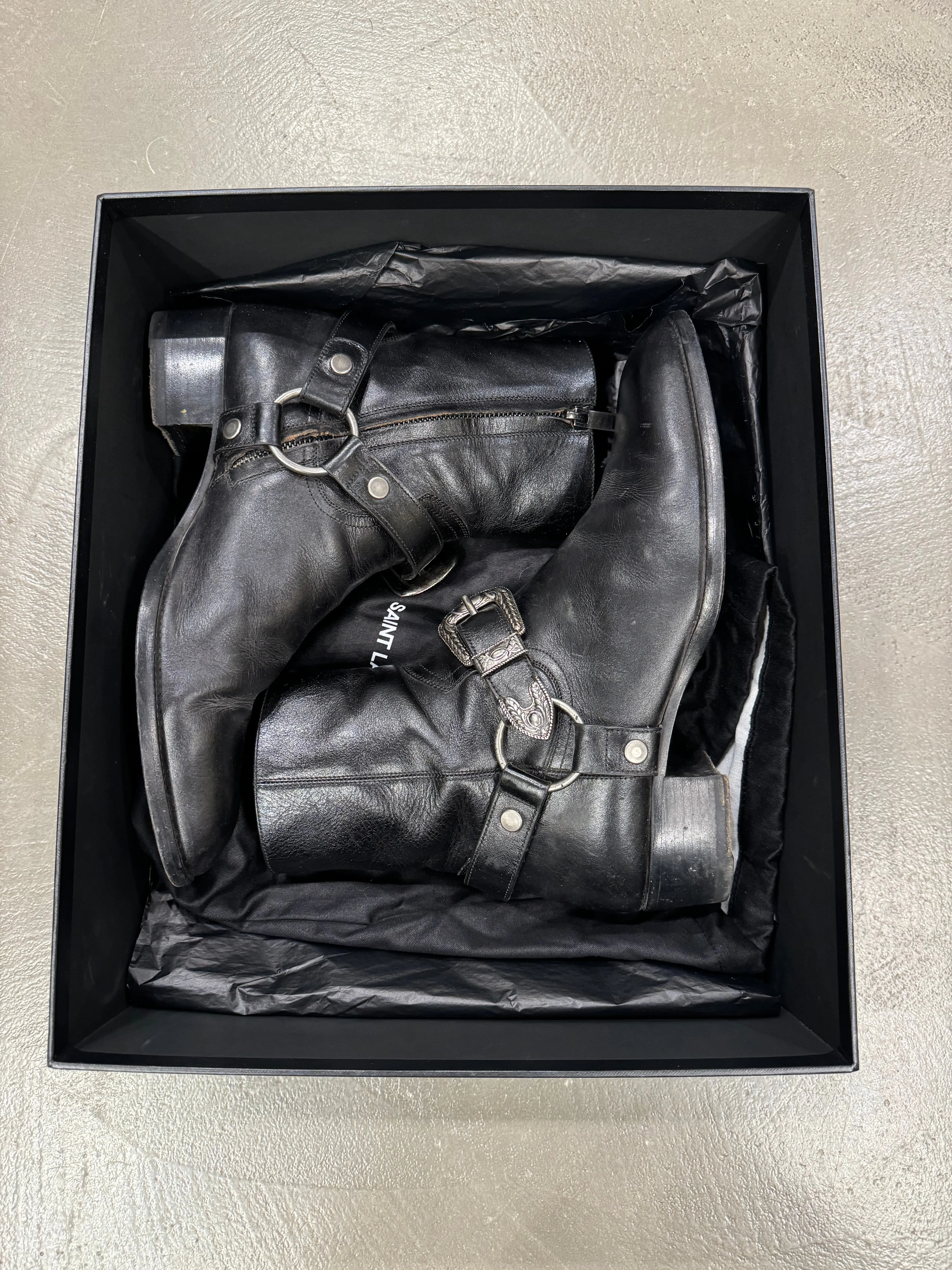 2010s Saint Laurent Paris Western leather boots