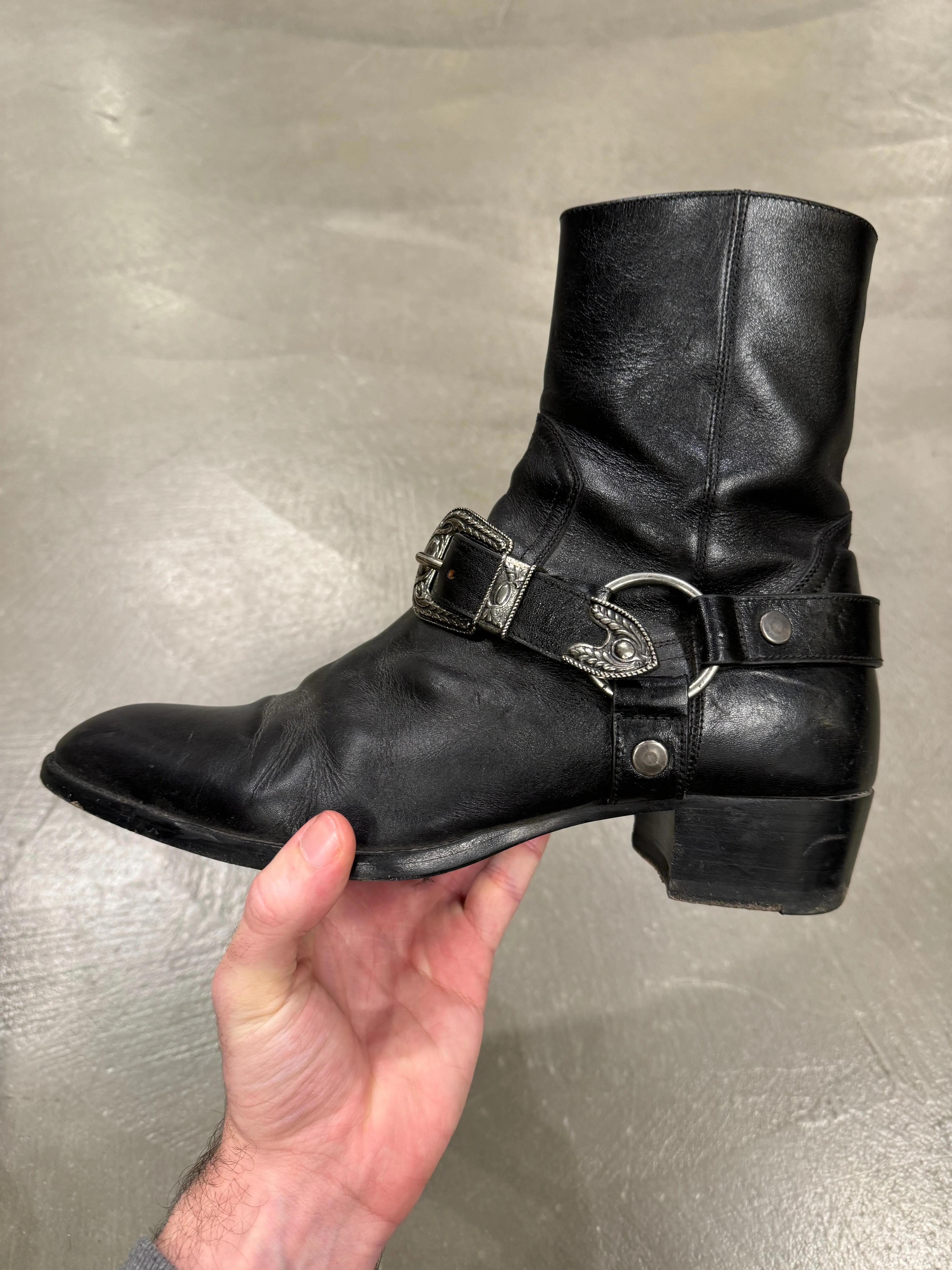 2010s Saint Laurent Paris Western leather boots