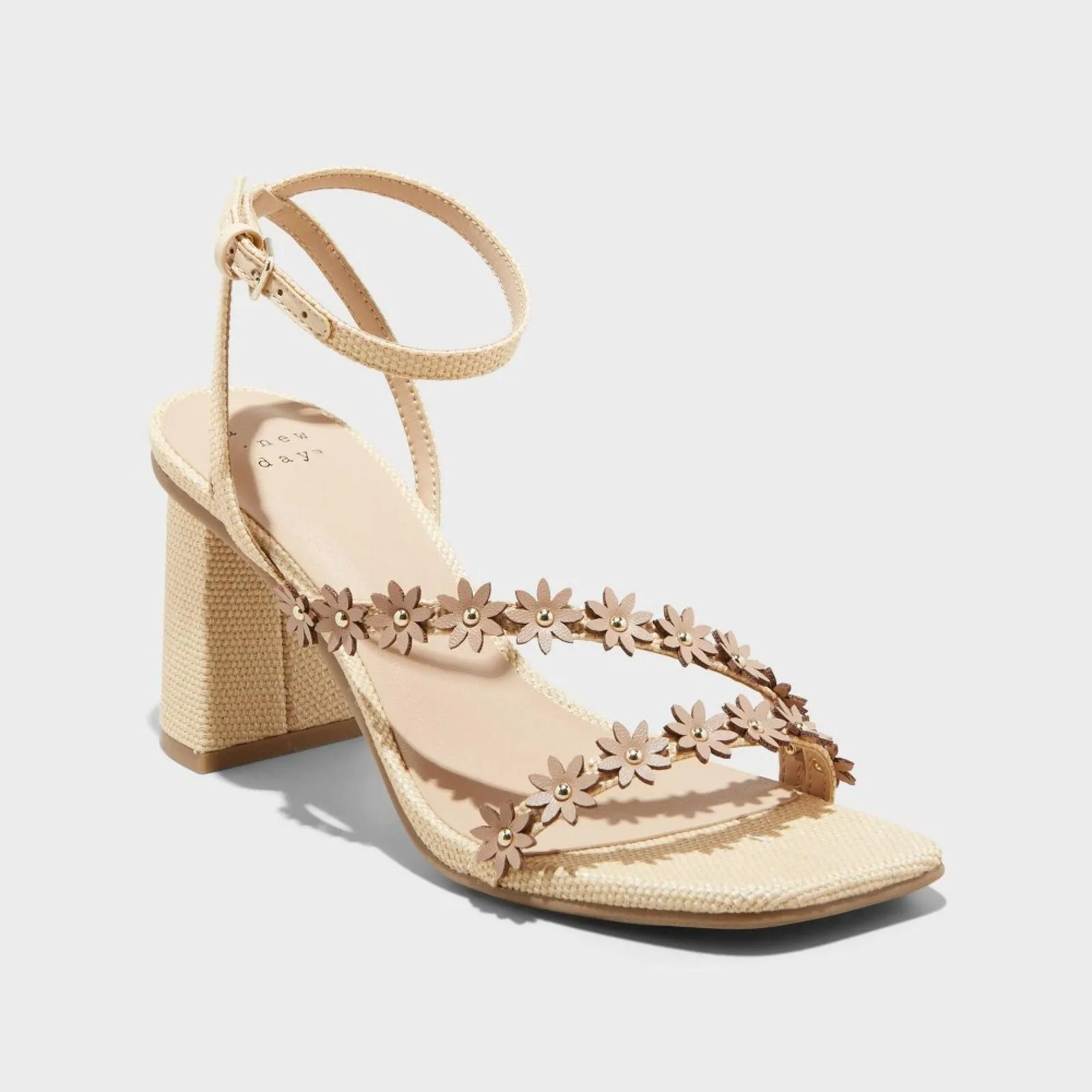 A New Day Women's Mirabel Strappy Heels 89530584 Beige Brown 8M