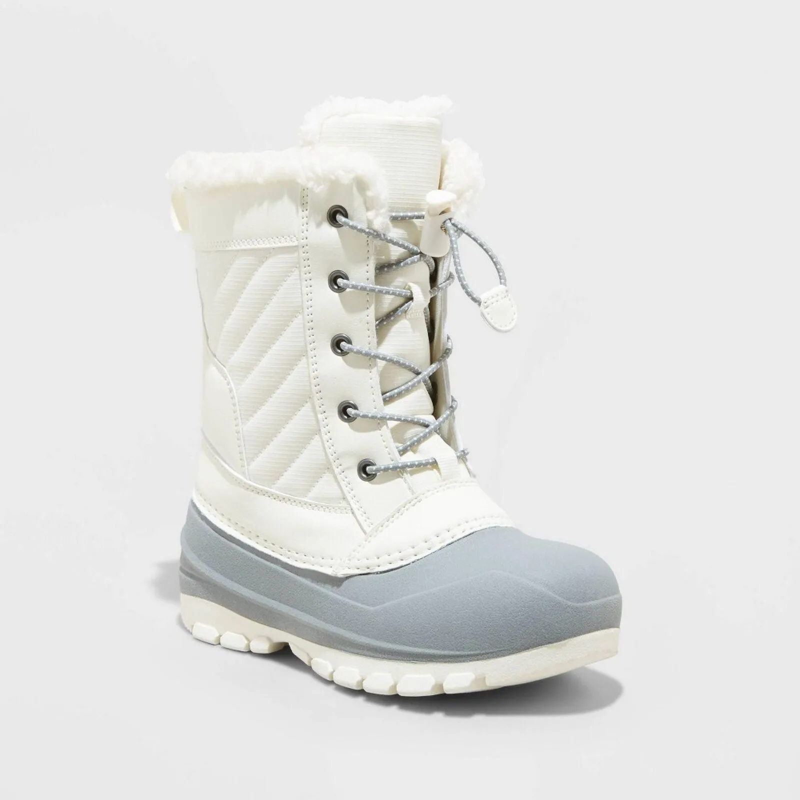 All In Motion Girls Skylar Winter Boots 88236452 Cream / Gray 4