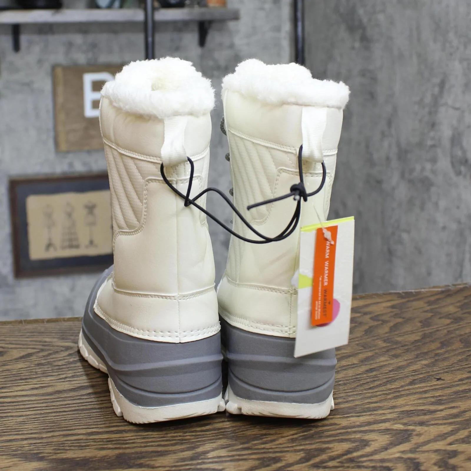 All In Motion Girls Skylar Winter Boots 88236452 Cream / Gray 4
