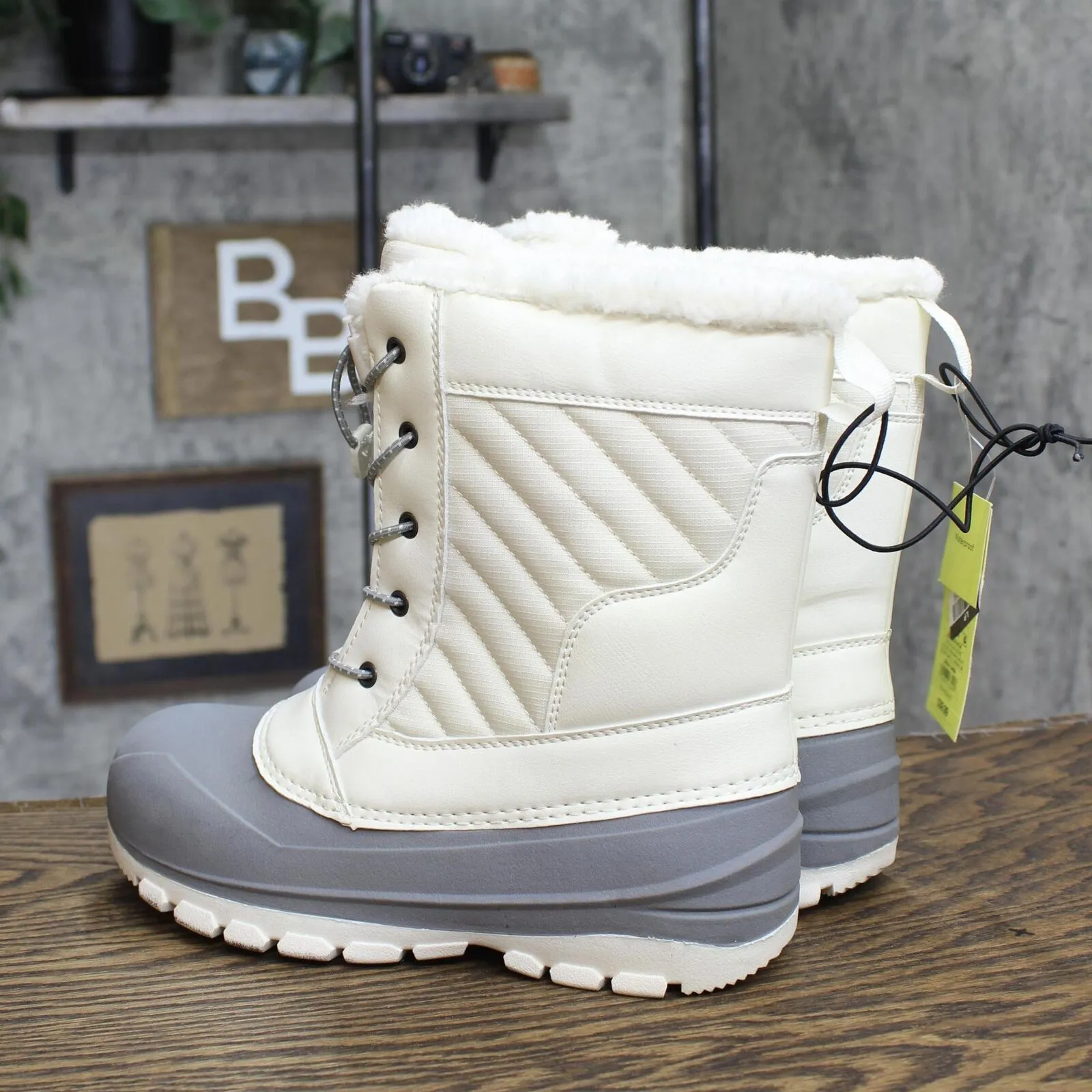 All In Motion Girls Skylar Winter Boots 88236452 Cream / Gray 4