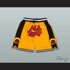 All That Yellow Basketball Shorts with Patches