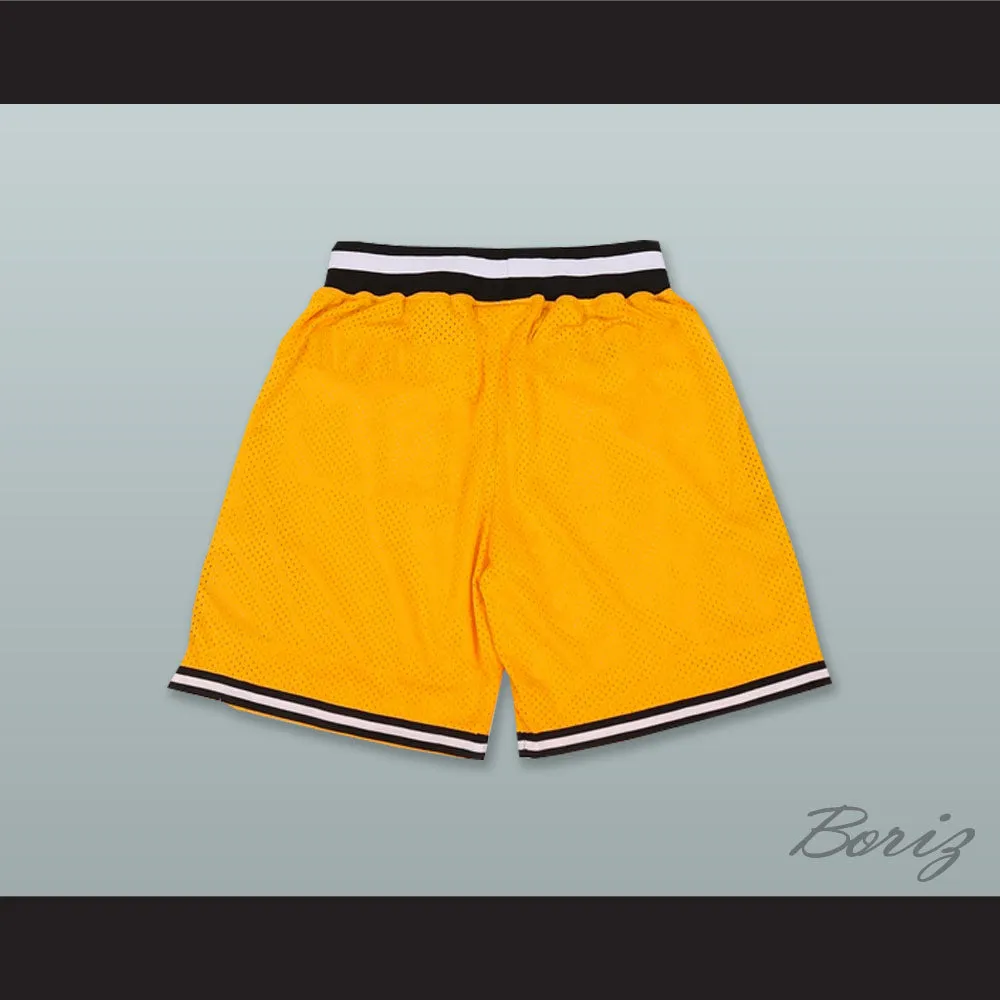 All That Yellow Basketball Shorts with Patches
