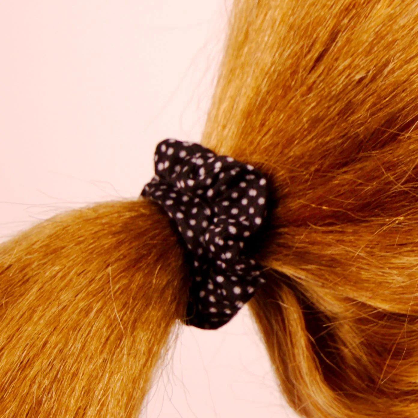 Amelia Beauty, Black and White Polka Dot Mix Jersey Scrunchies, 2.25in Diameter, Gentle on Hair, Strong Hold, No Snag, No Dents or Creases. 12 Pack