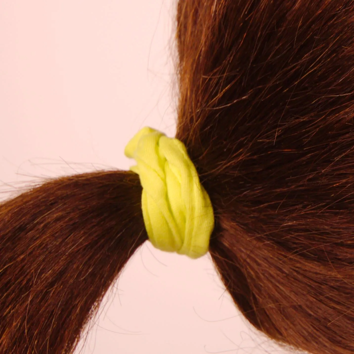 Amelia Beauty, Neon Lime Jersey Scrunchies, 2.25in Diameter, Gentle on Hair, Strong Hold, No Snag, No Dents or Creases. 12 Pack