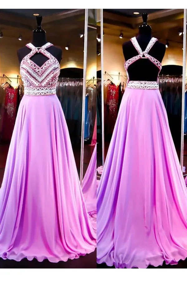 Anneprom High Quality A-Line Backless Evening Dress Prom Dresses Evening Gowns APP0061