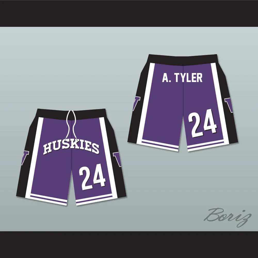 Antoine Tyler 24 Huskies Purple Basketball Shorts