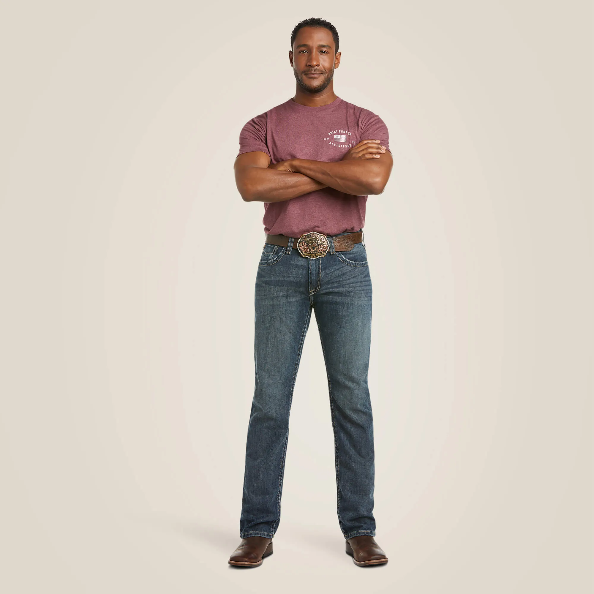 ARIAT MEN'S 10010842 M5 Slim Deadrun Stackable Straight Leg Jean