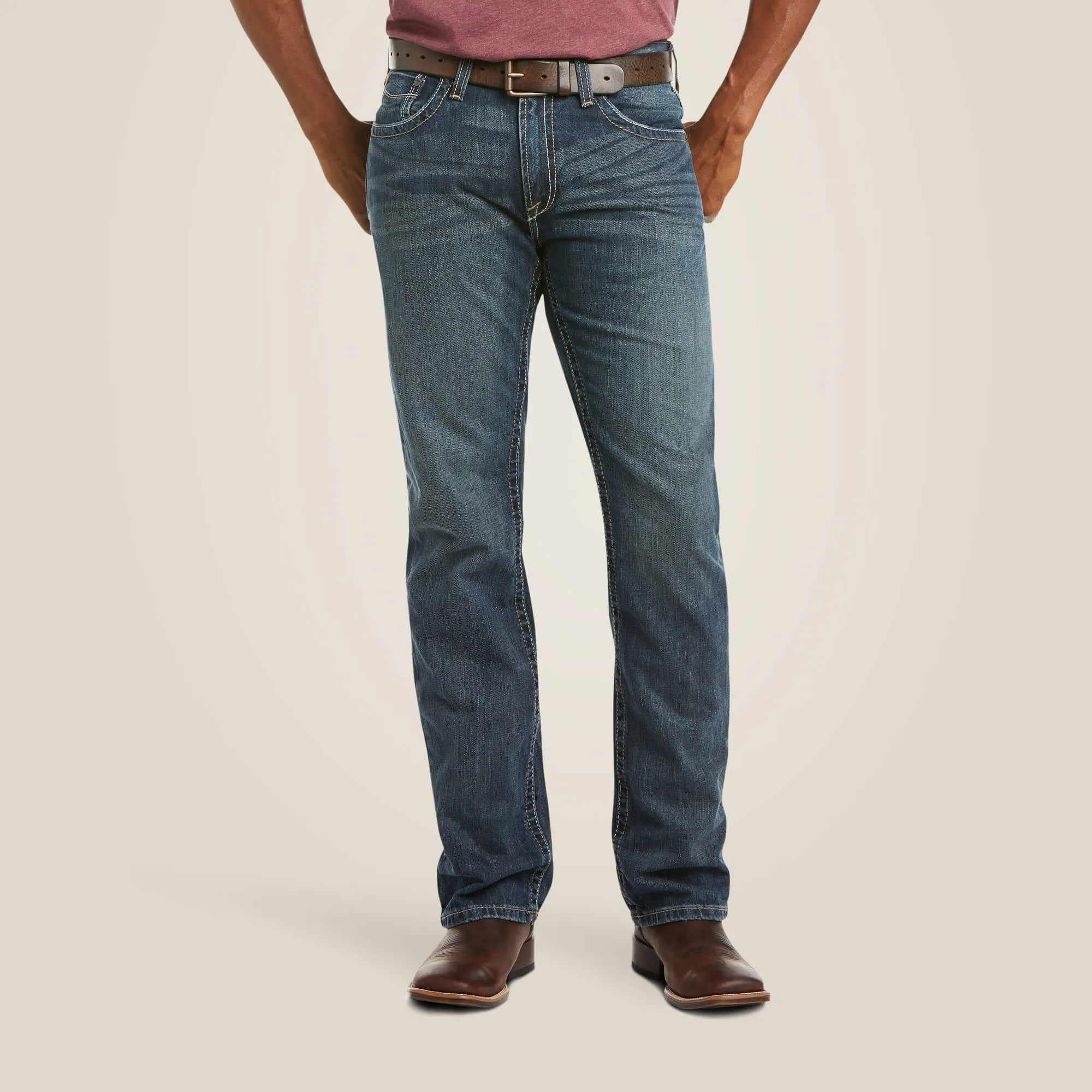ARIAT MEN'S 10010842 M5 Slim Deadrun Stackable Straight Leg Jean