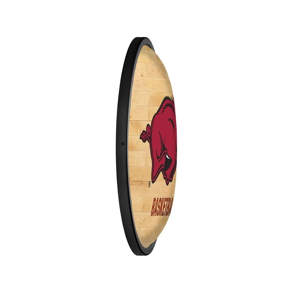 Arkansas Razorbacks: Hardwood - Oval Slimline Lighted Wall Sign