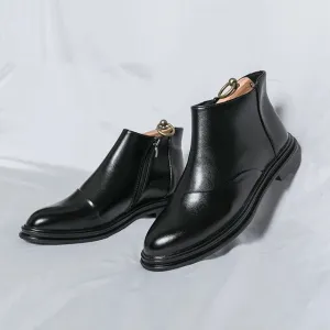 ÜberStiefel Männer High-Top Stiefeletten mit Spitzen Zehen