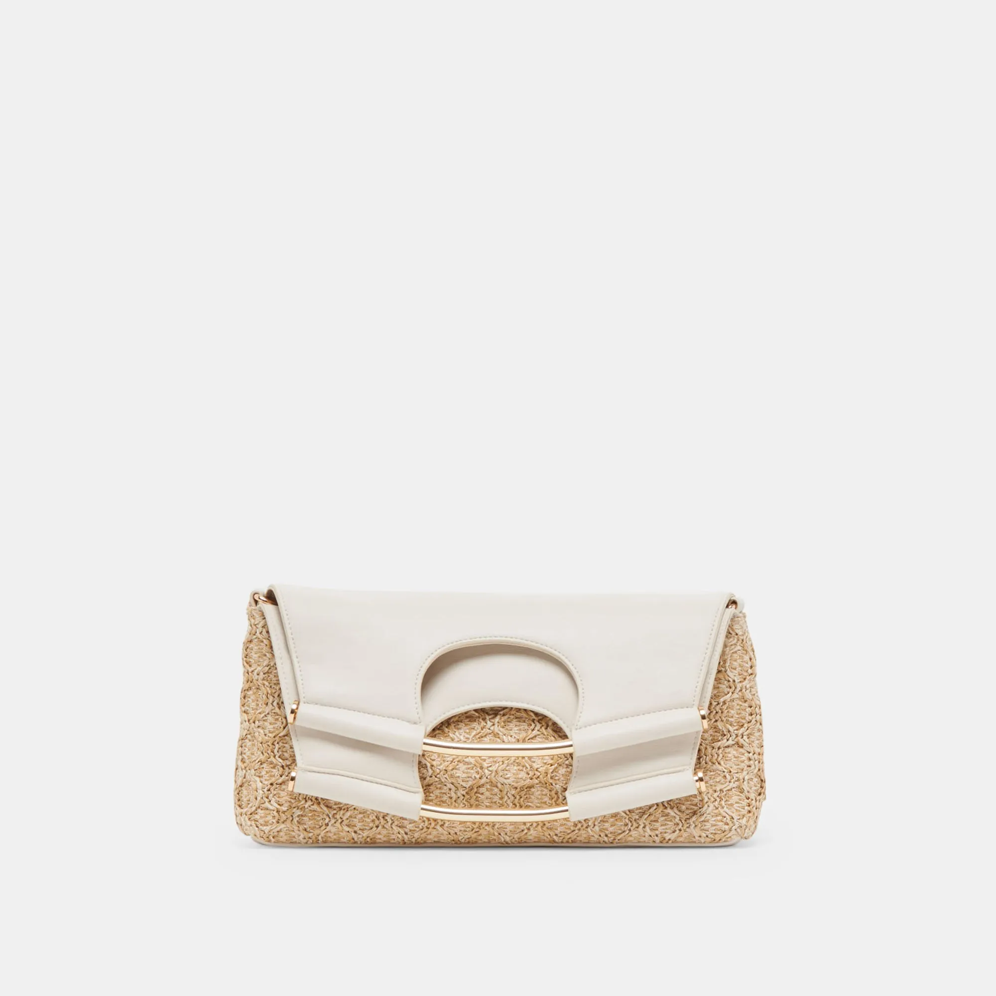 BIANCA CLUTCH IVORY NATURAL RAFFIA