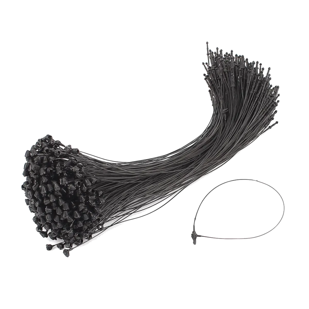 Black Fixed Loop Lock Fasteners Used For Labelling, Paring And Security