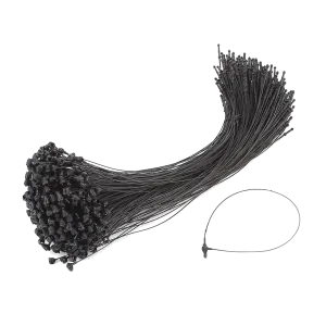 Black Fixed Loop Lock Fasteners Used For Labelling, Paring And Security