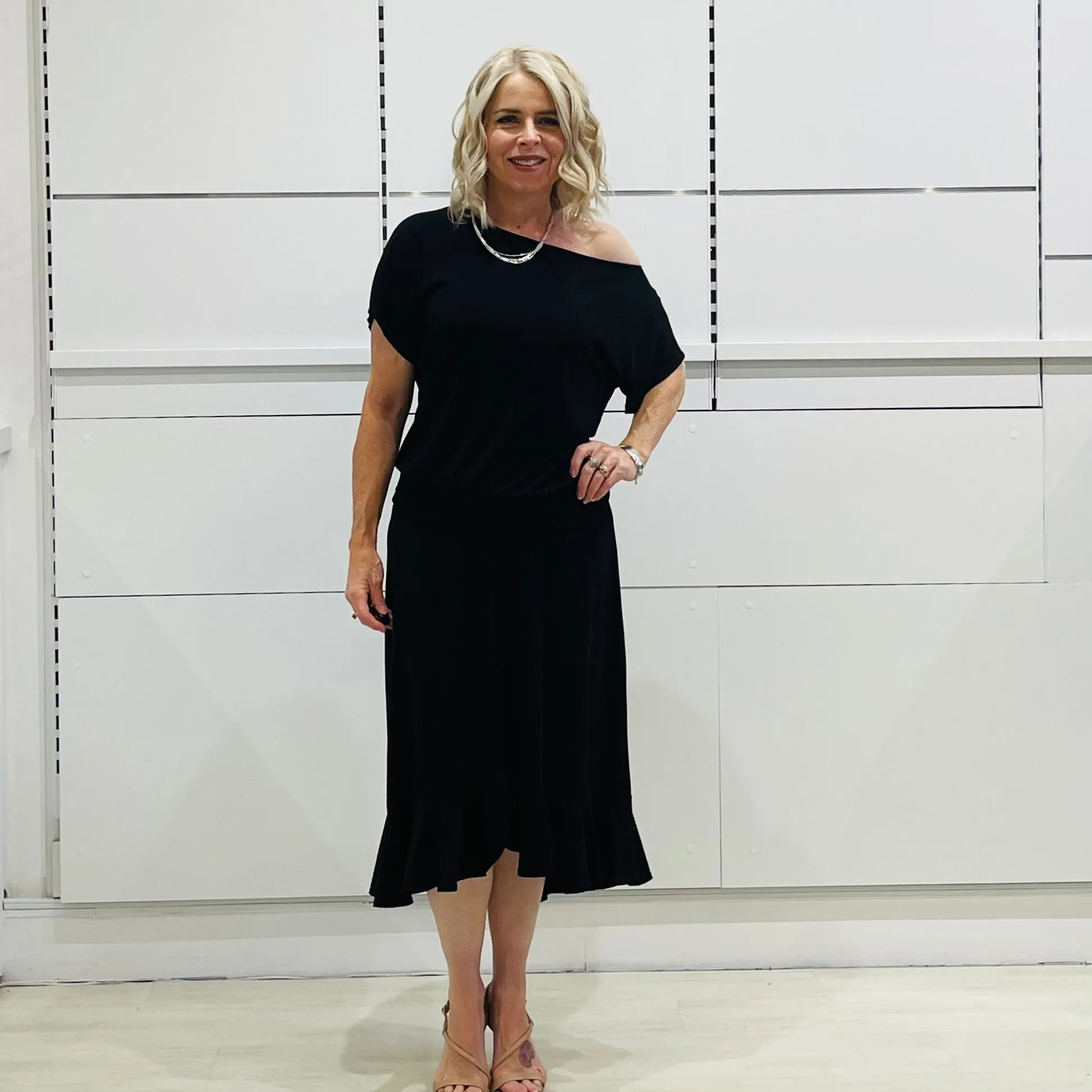 Black Rachel Ruffle skirt