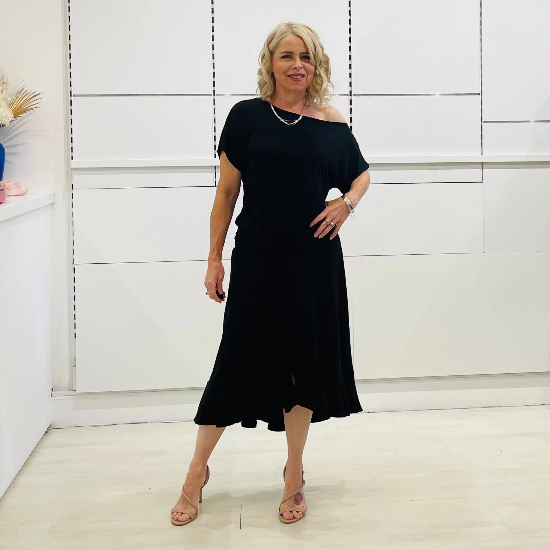 Black Rachel Ruffle skirt