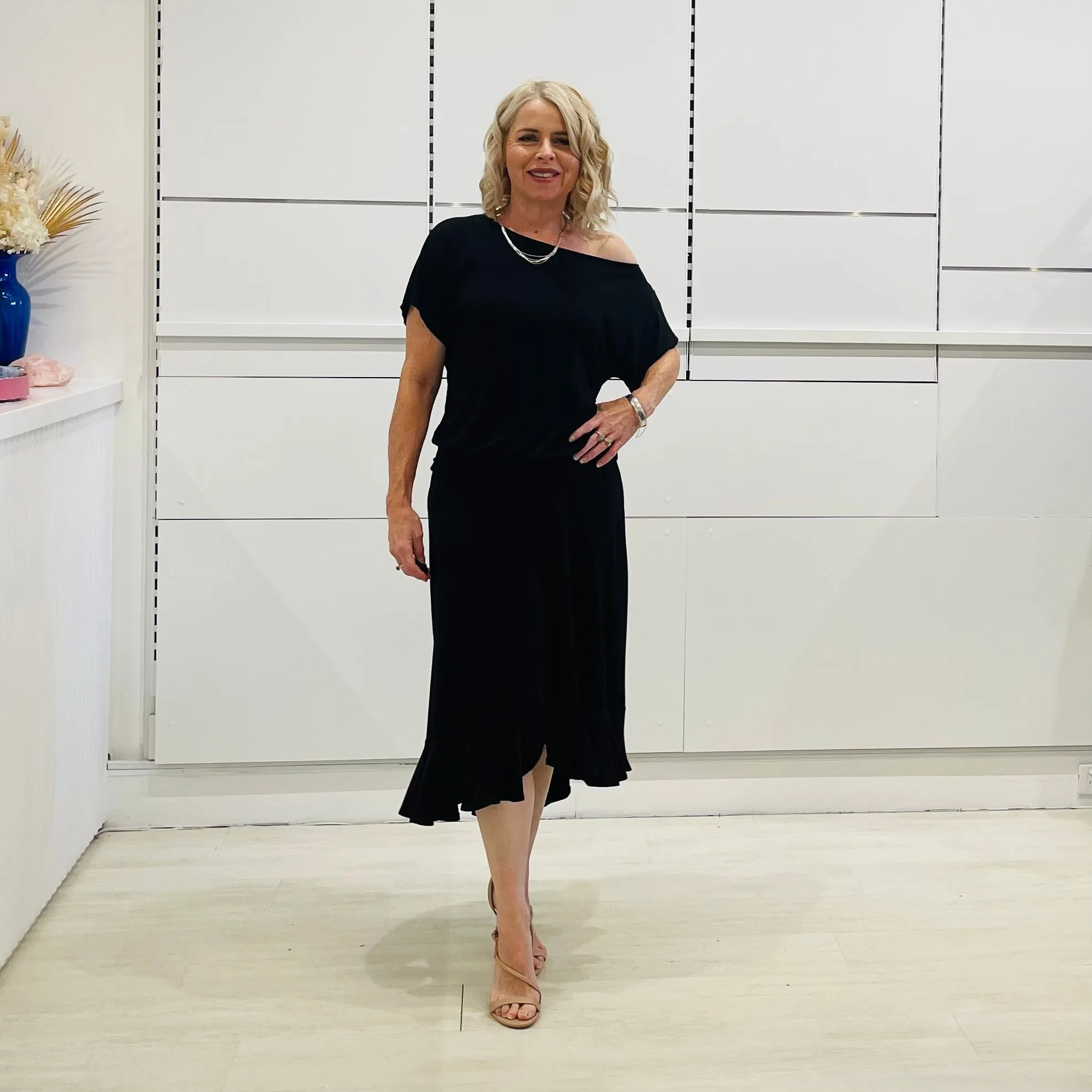 Black Rachel Ruffle skirt