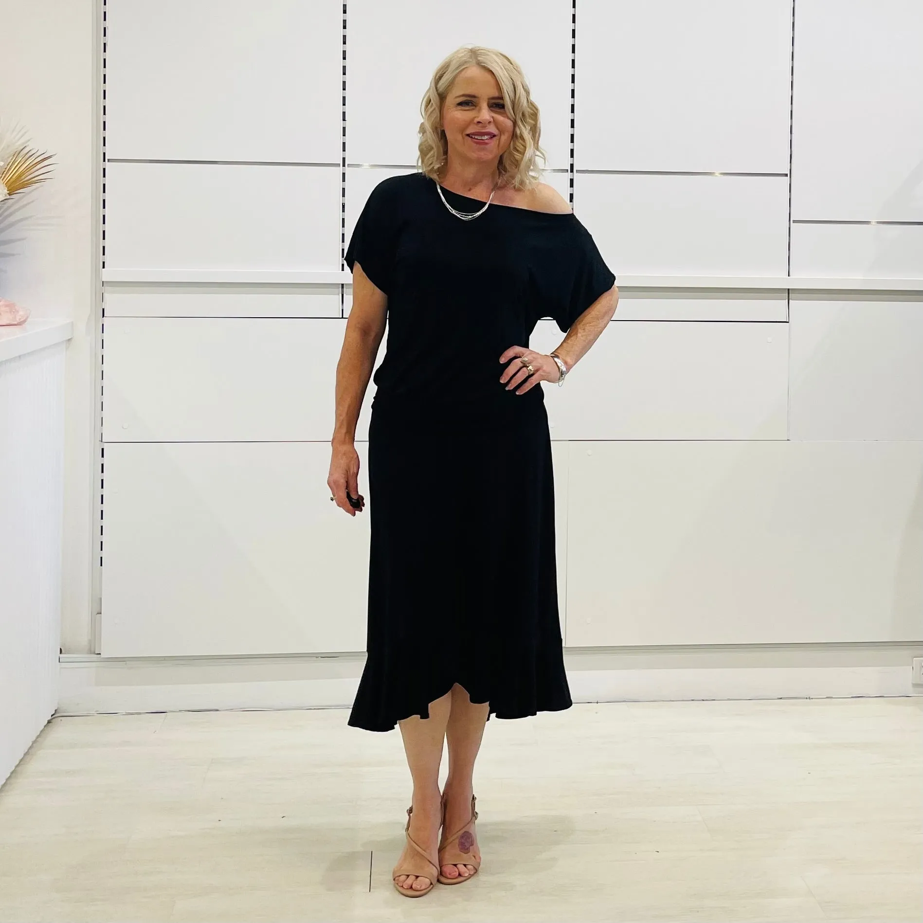 Black Rachel Ruffle skirt