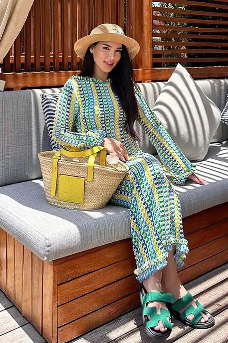 Boho Maxi Dress | Lightweight Knit | Effortless Chic