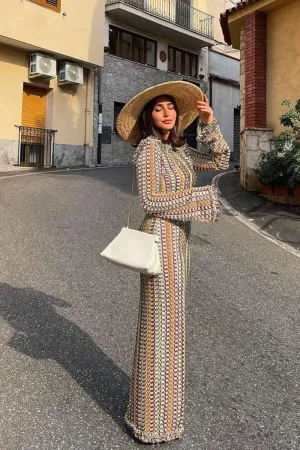 Boho Maxi Dress | Lightweight Knit | Effortless Chic