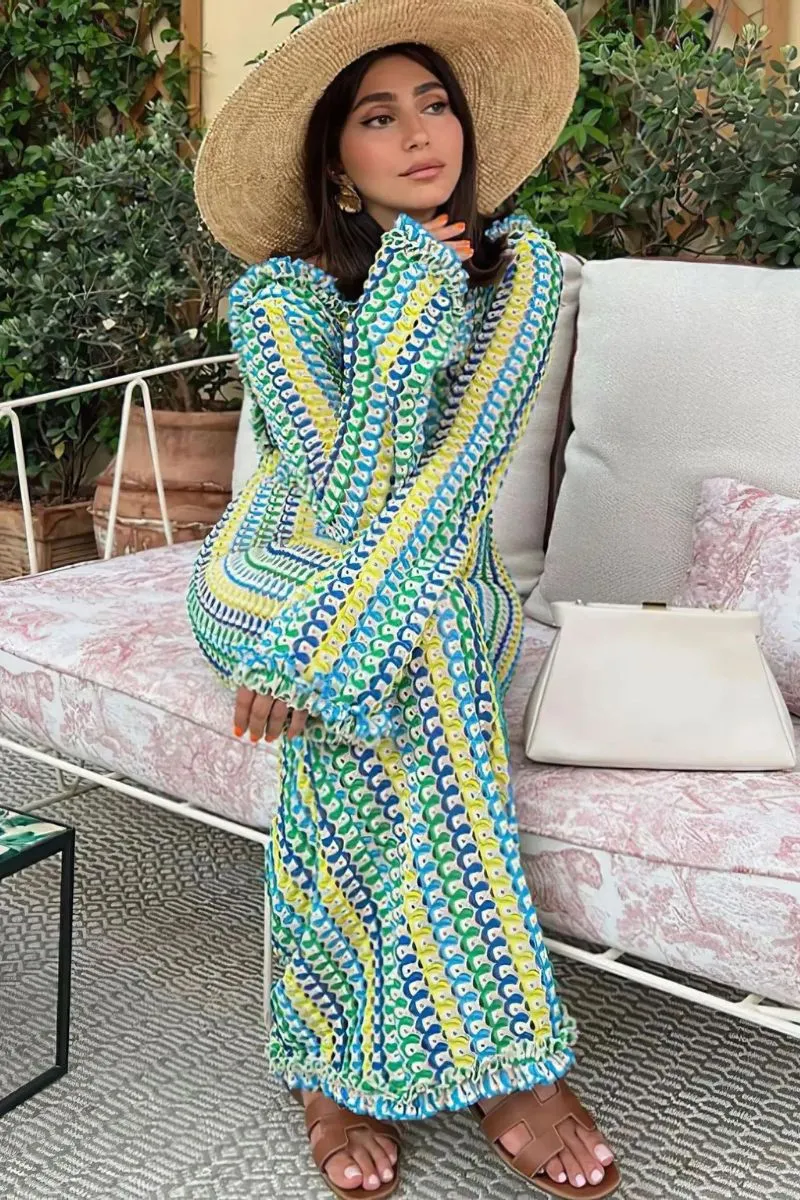 Boho Maxi Dress | Lightweight Knit | Effortless Chic