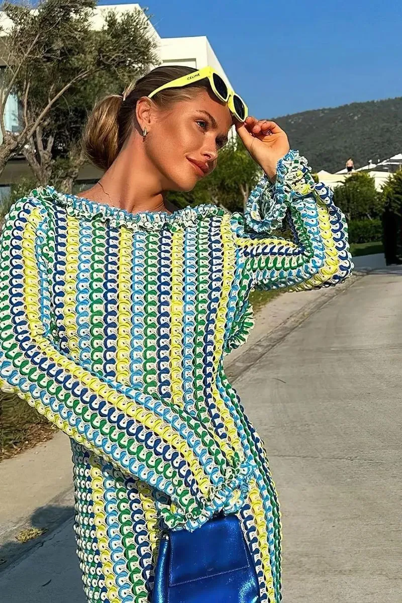 Boho Maxi Dress | Lightweight Knit | Effortless Chic