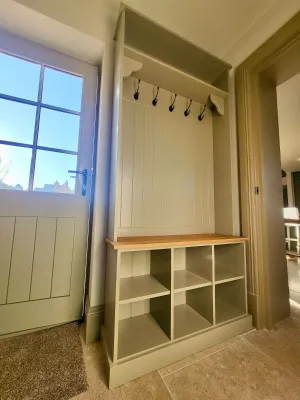 Boot Room Storage Bench w/ Shelf