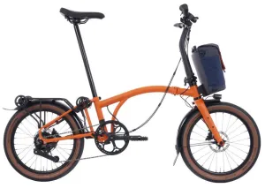 Brompton G Line Electric with Rack Medium Folding Bike - Adventure Orange