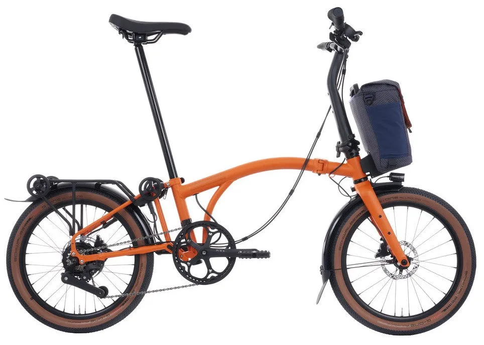 Brompton G Line Electric with Rack Medium Folding Bike - Adventure Orange