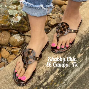Brown Tortoise Designer Sandals
