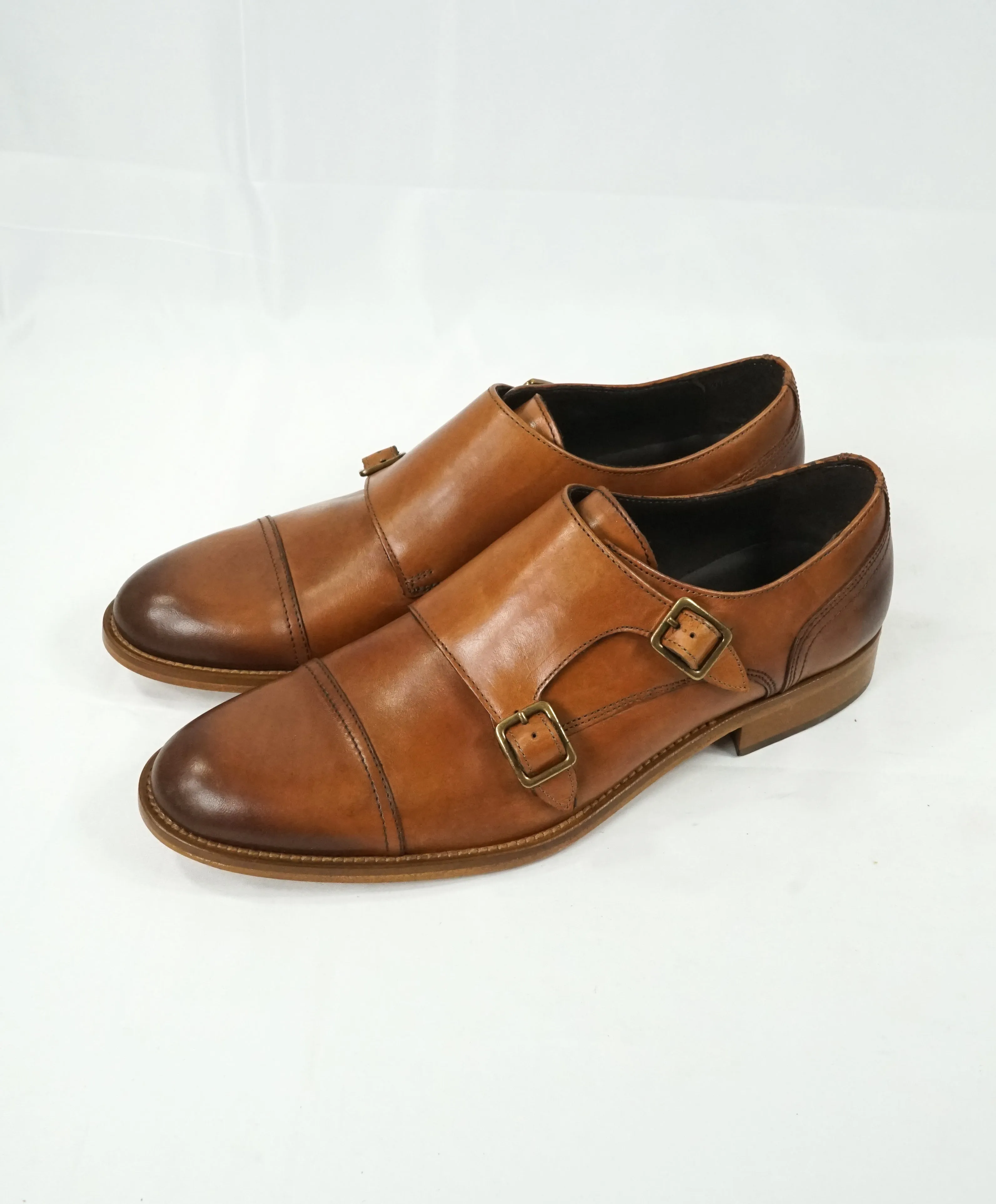 BRUNO MAGLI - “SASSO” Brown Patina Double Monk Strap Loafers - 10.5