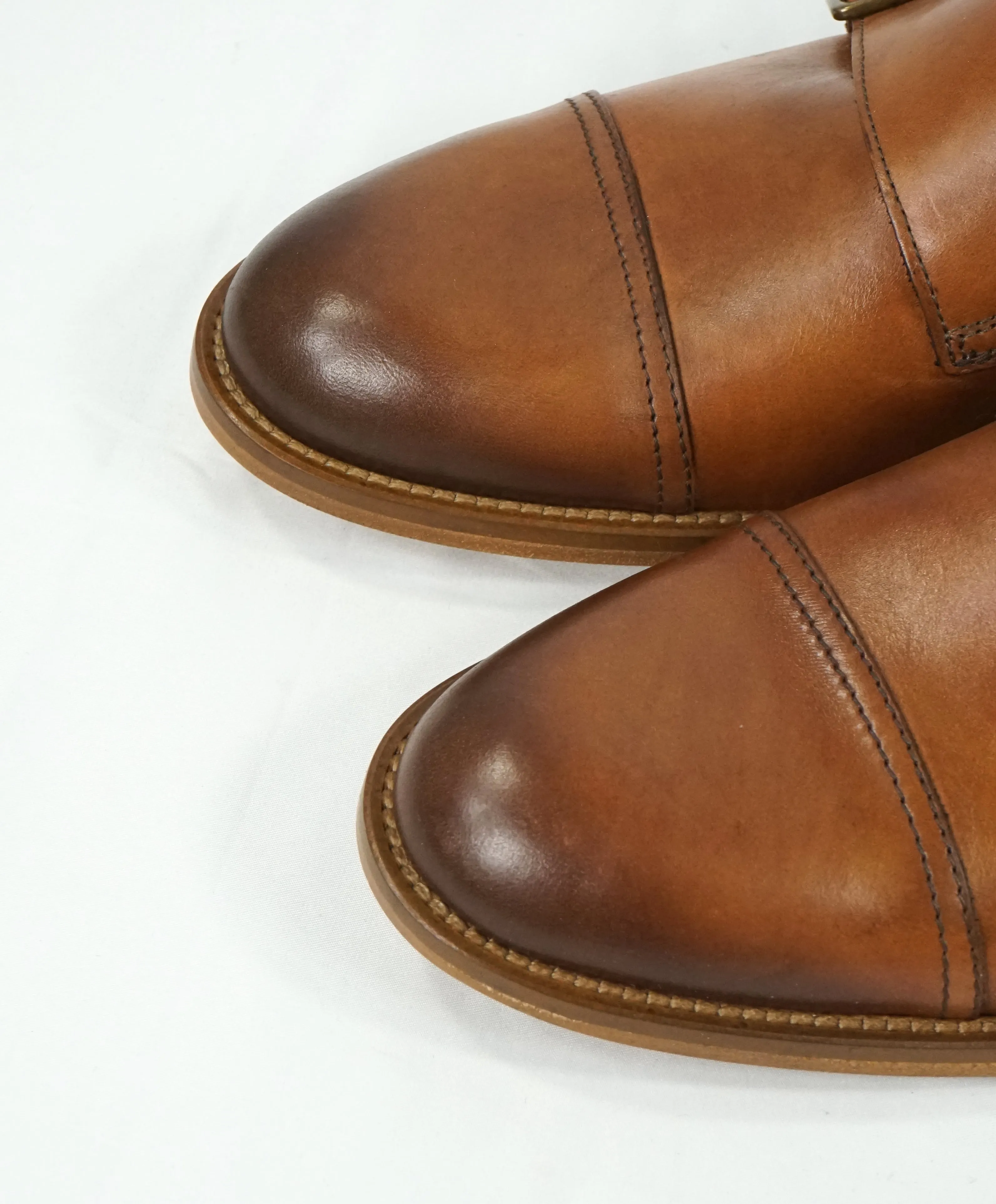 BRUNO MAGLI - “SASSO” Brown Patina Double Monk Strap Loafers - 10.5