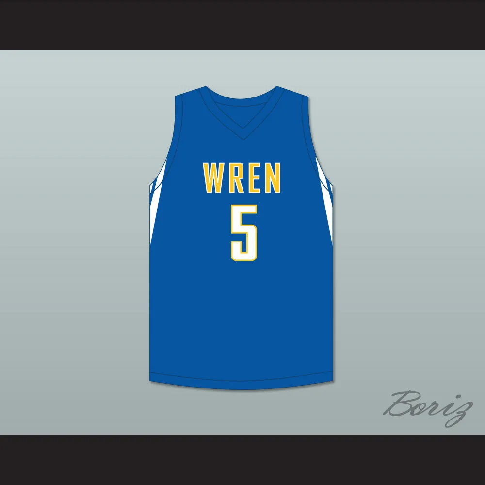 Bryce McGowens 5 Wren High School Hurricanes Blue Basketball Jersey 2