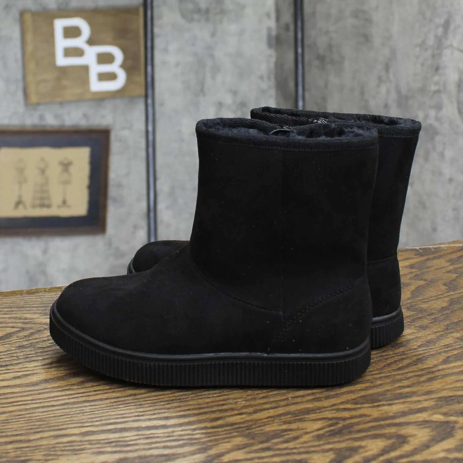 Cat & Jack Toddler Girls Pip Shearling Style Boots 88435631 Black 13