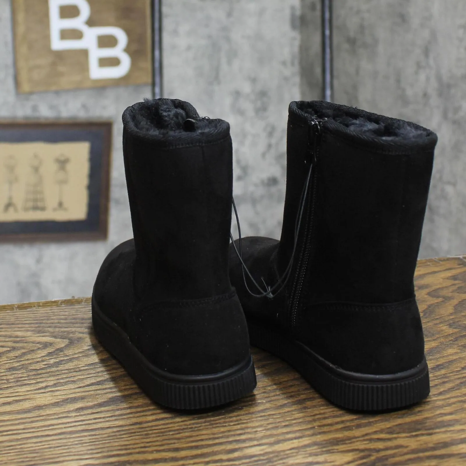 Cat & Jack Toddler Girls Pip Shearling Style Boots 88435631 Black 13