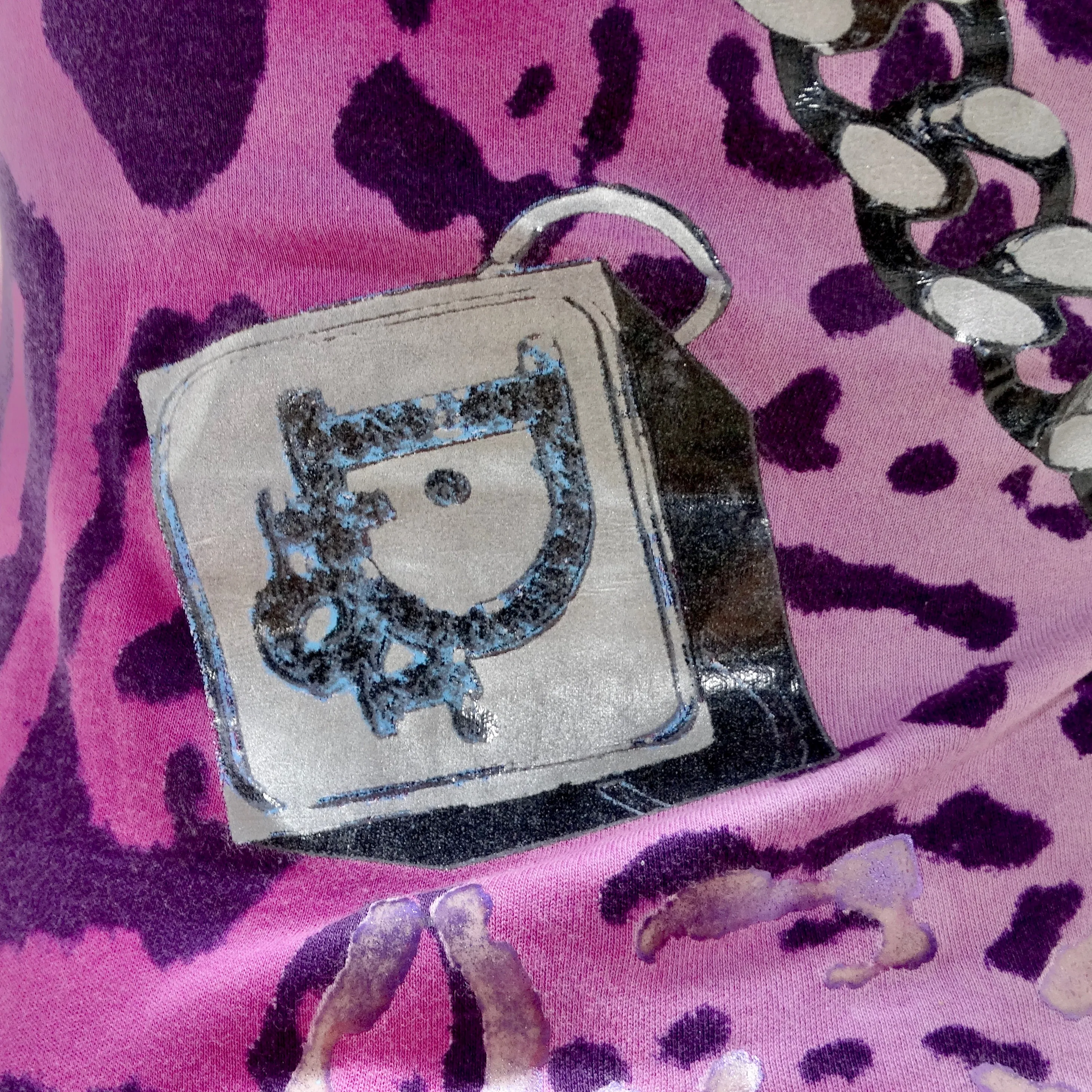 Christian Dior 2004 Y2K Dice Leopard Print T-Shirt
