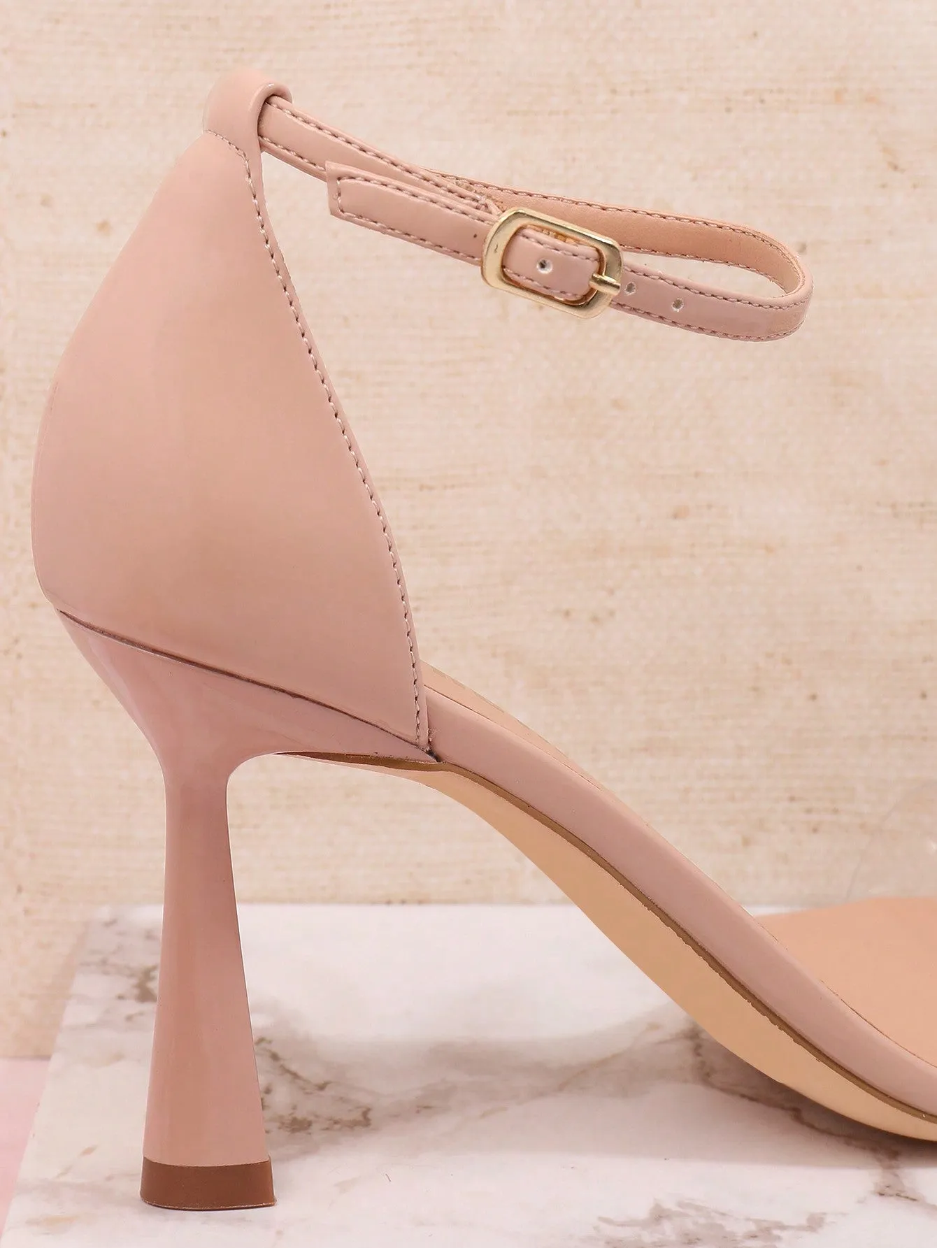 Clear Strap High-heeled Sandals