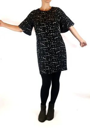 Country Road black print 1/2 sleeve dress size 8
