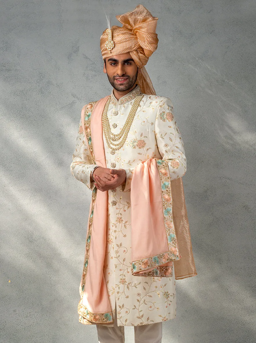 Cream Sherwani | TULA