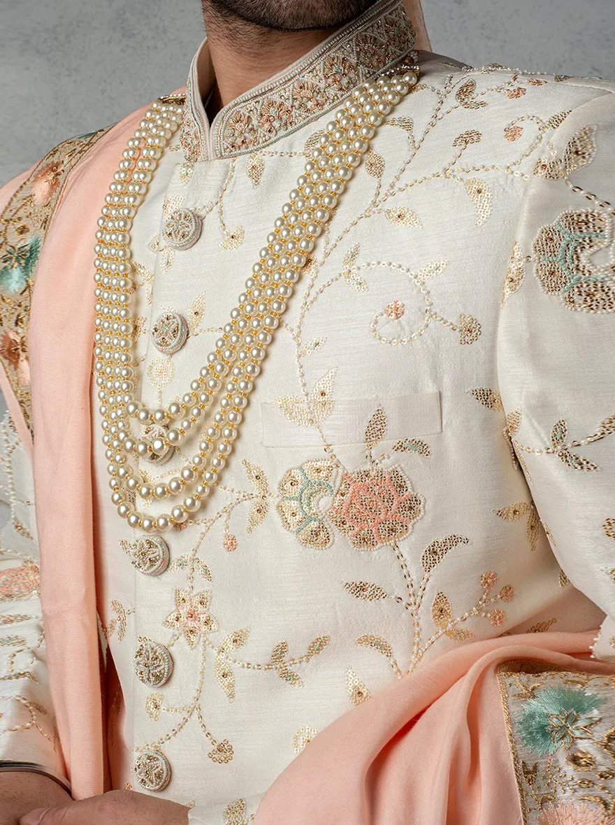 Cream Sherwani | TULA