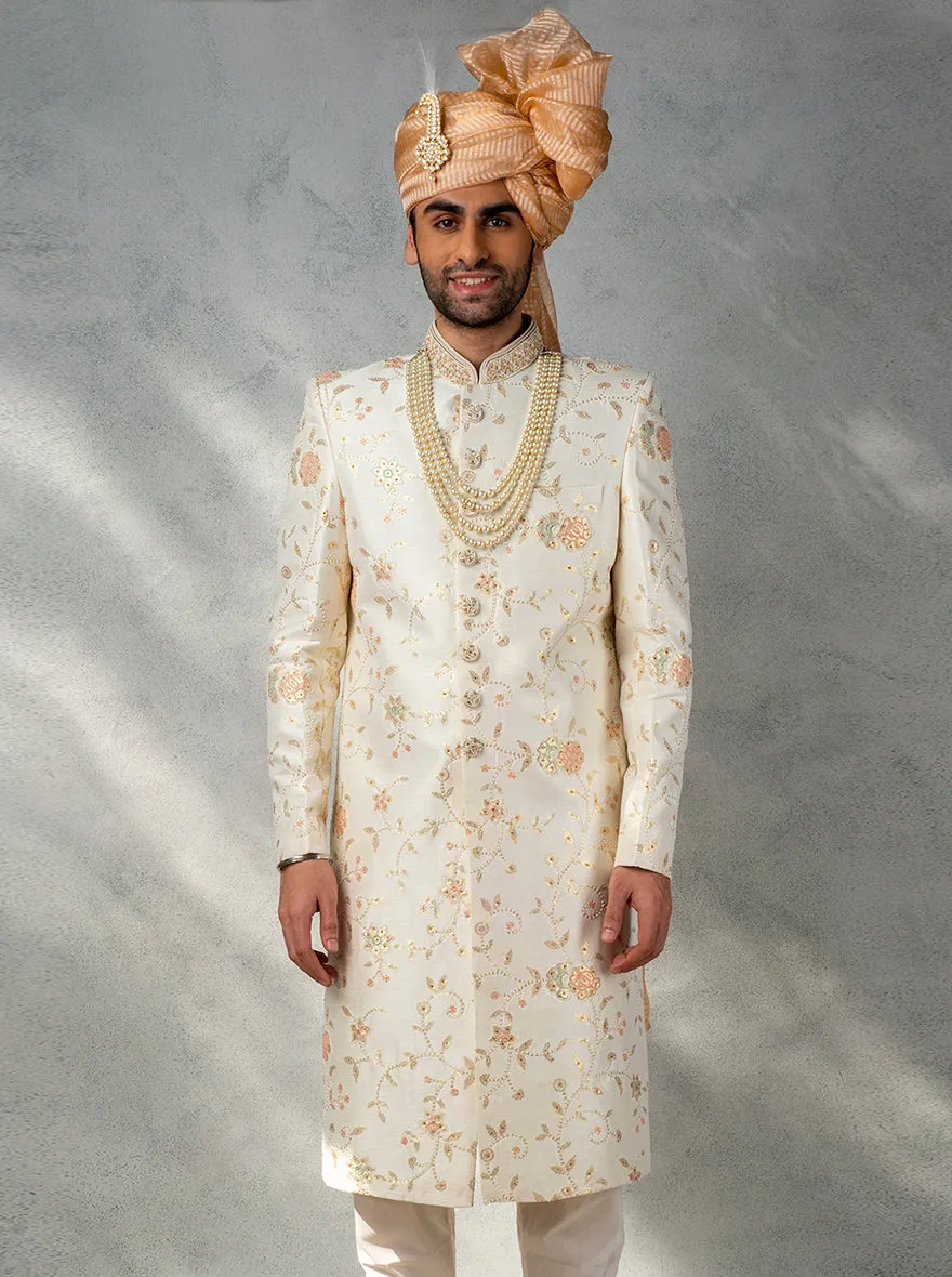 Cream Sherwani | TULA